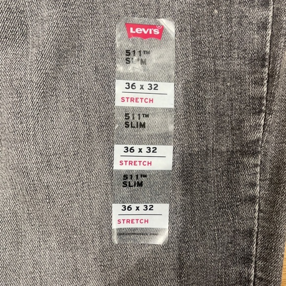 Levi Strauss 511 Slim Stretch 36x32 Grey Wash Jeans - Picture 4 of 4